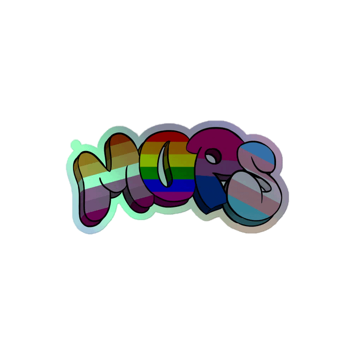 MopsBot Pride Text Sticker - HOLO product image (1)