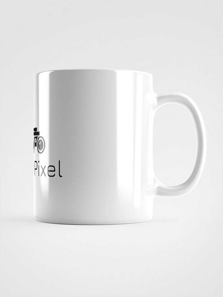 White Glossy Mug with Black LOGO By TikTok Creator SpSoldierPixel product image (2)