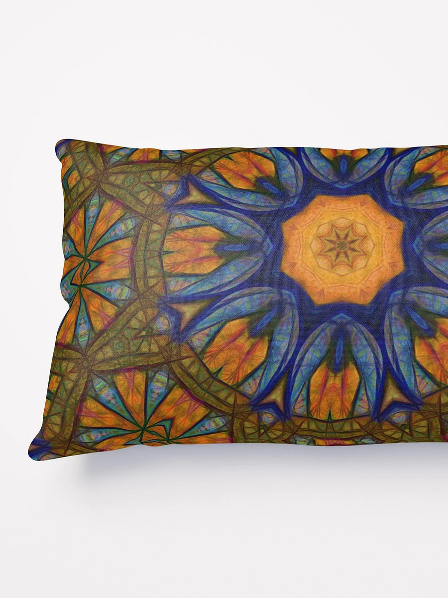 Blue and Orange Sketch Kaleidoscope Throw Pillow product image (8)