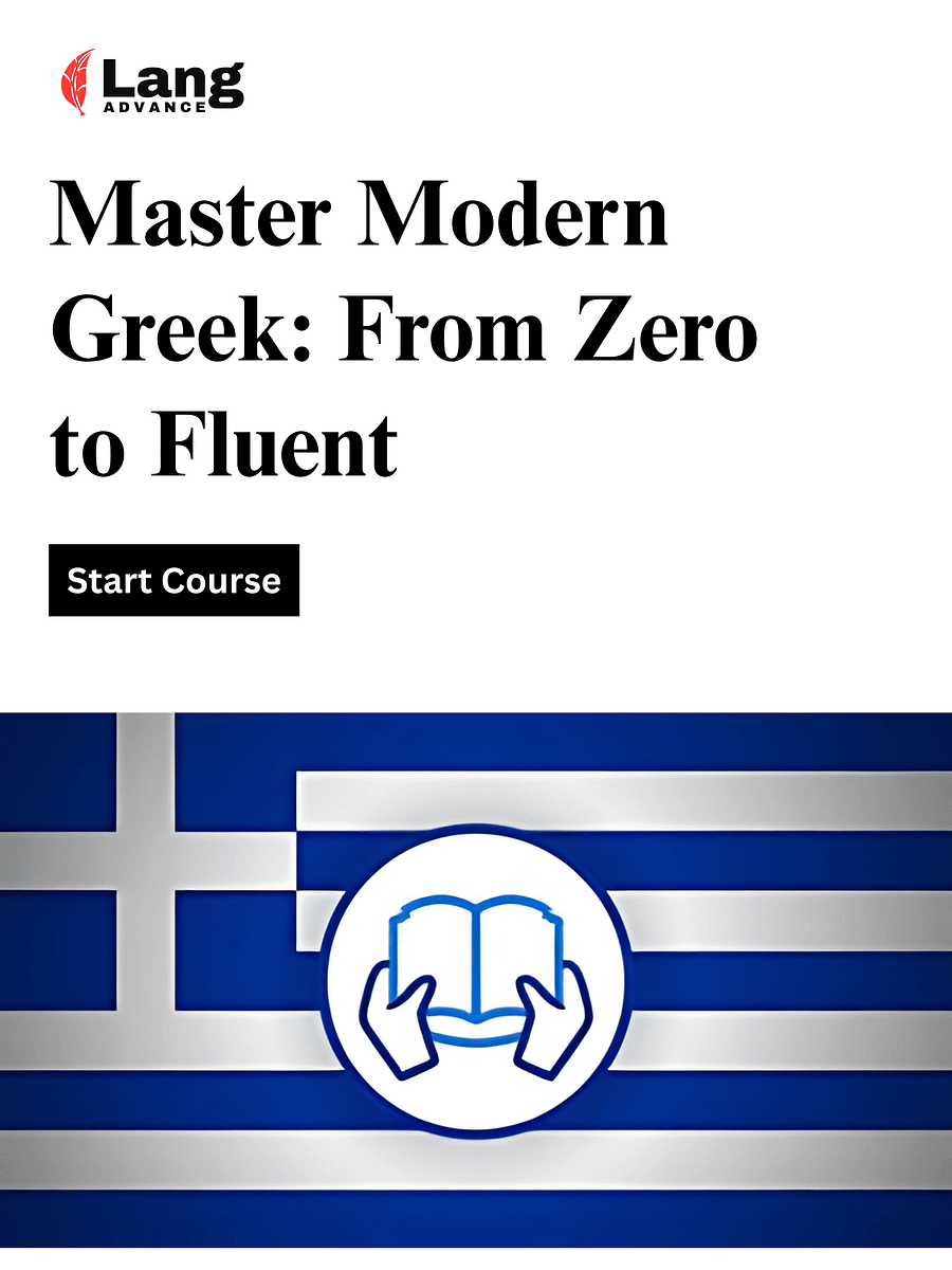 Learn Modern Greek - Beginner to Advanced product image (1)