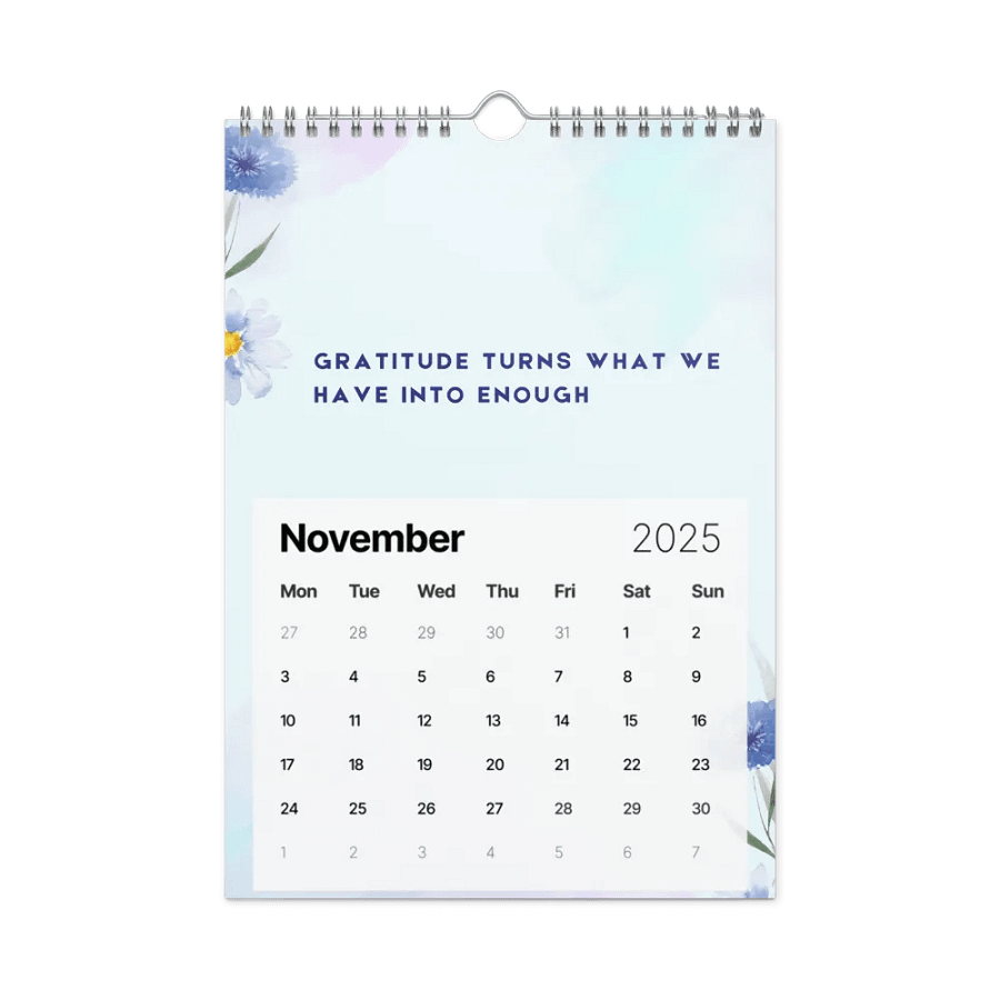 FLORAL INSPIRATIONAL QUOTES WALL CALENDAR 2025 product image (11)