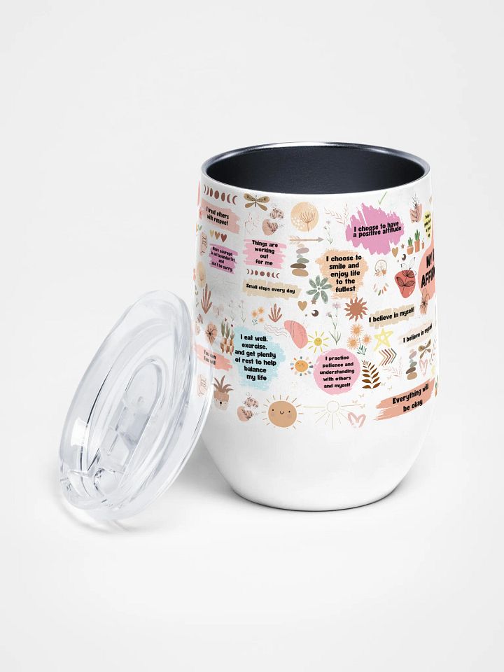 My Daily Affirmations Wine Tumbler product image (2)