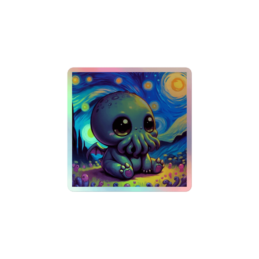 Starry Nights with Cthulhu Sticker product image (1)