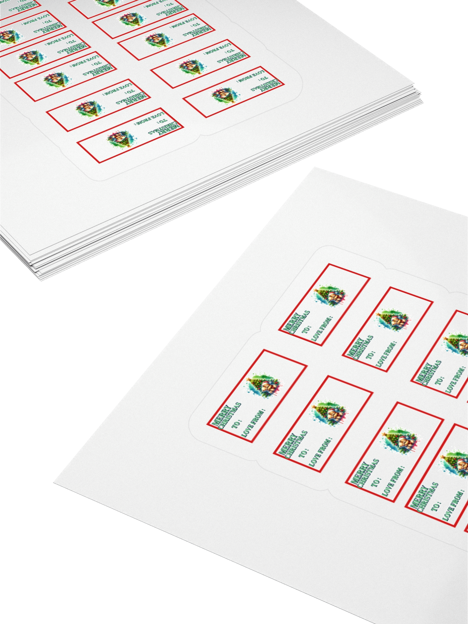 Festive Teddy Bear Christmas Stickers Set product image (12)
