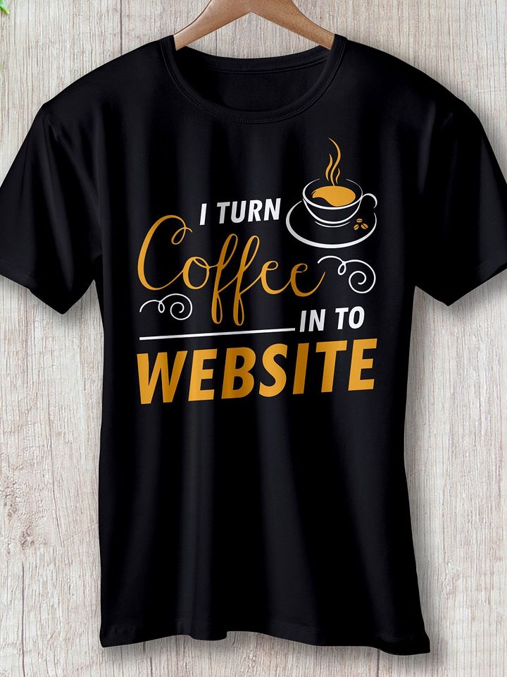 "I Turn Coffee Into Websites" T-Shirt – Classic Fit product image (1)