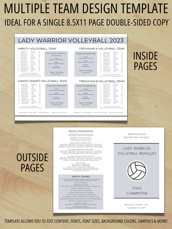 Multi-Page Bi-Fold Program or Brochure Template product image (2)