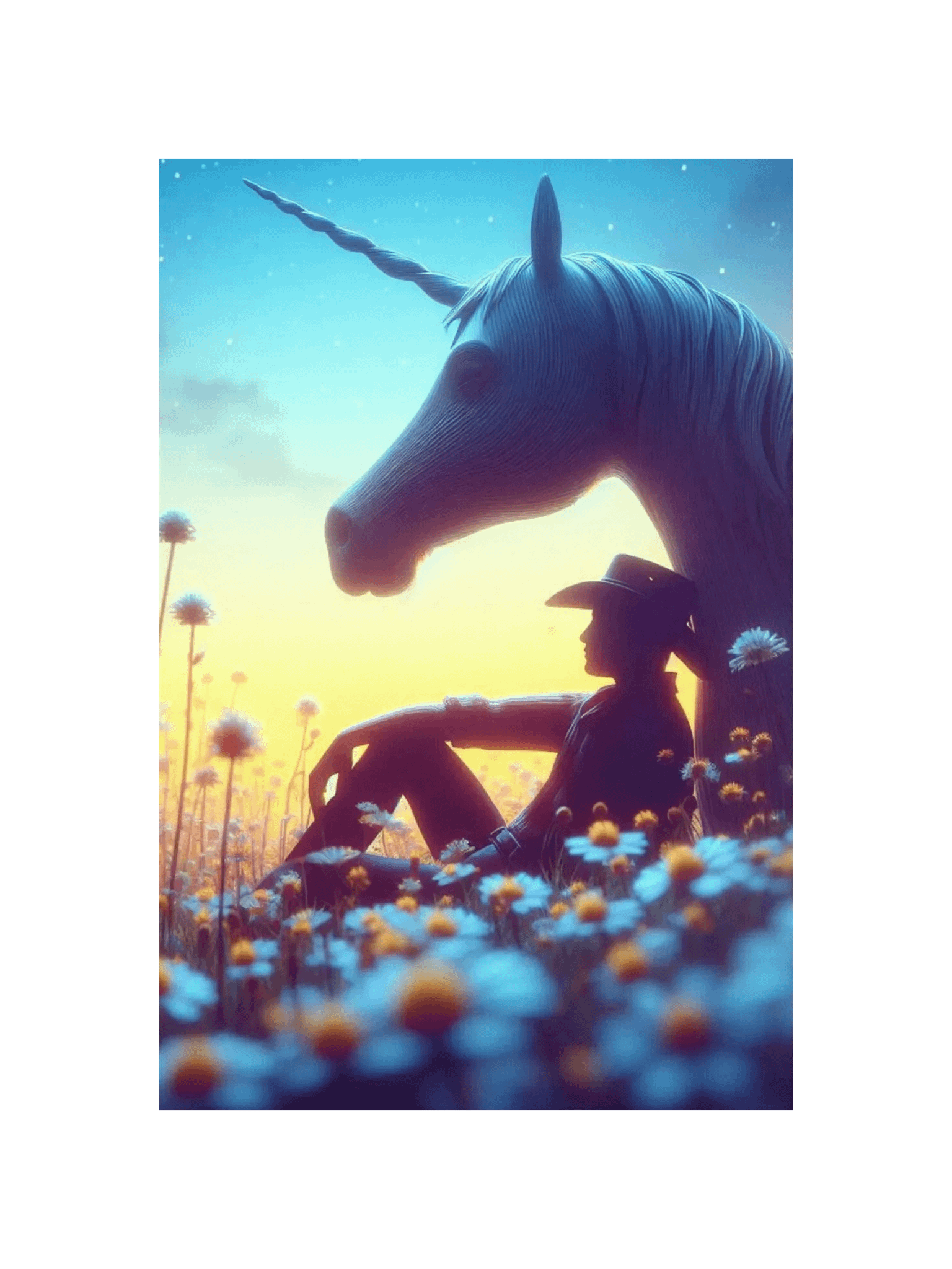 Unicorn Cowboy Enhanced Matte Paper Poster product image (12)