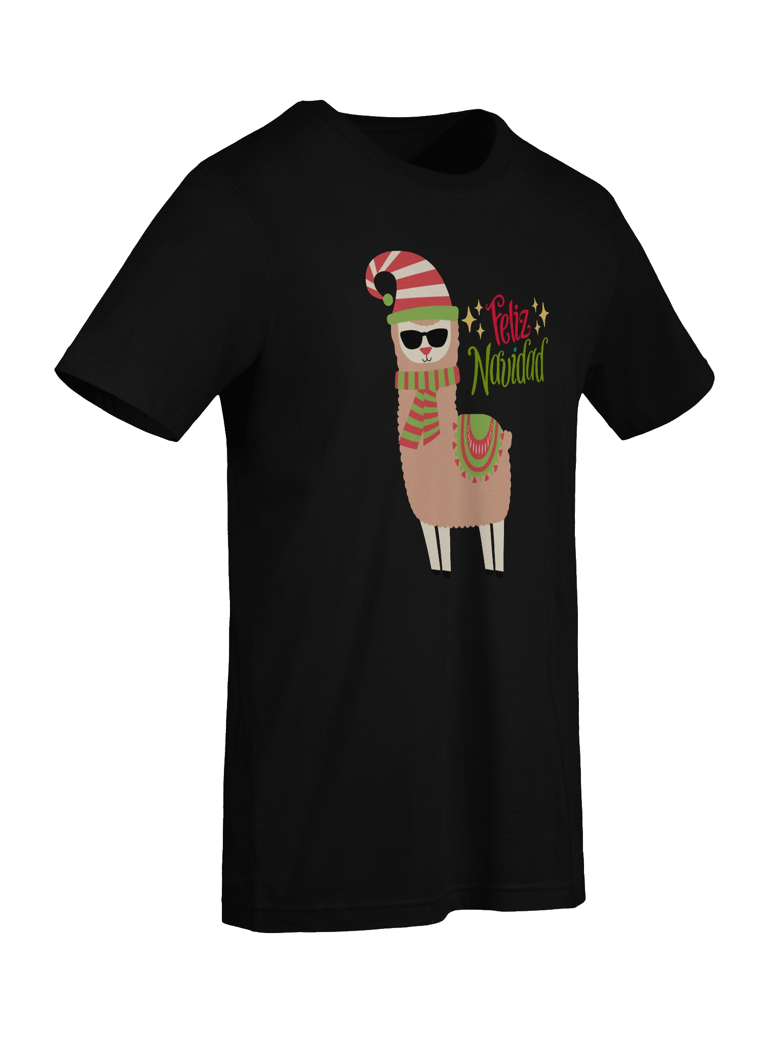 Festive Llama Santa T-Shirt product image (73)