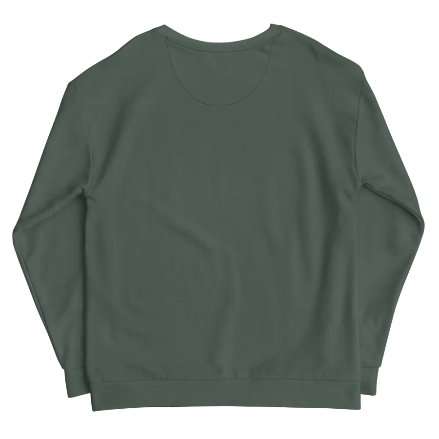 Plain Dark Sage Green Soft Summer Unisex Recycled Polyester Heavyweight Premium Sweatshirt by Treasure Pie product image (9)