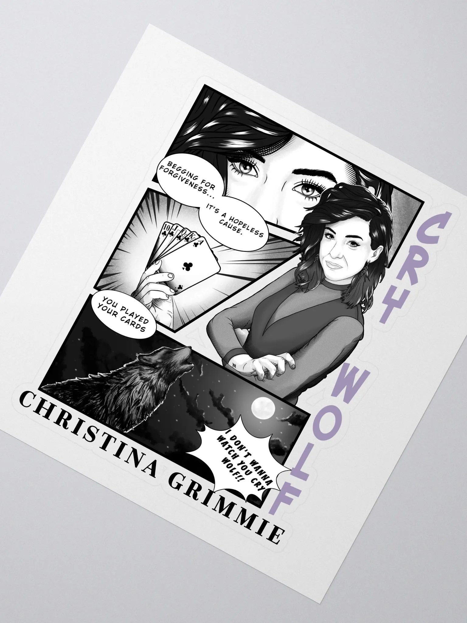 Cry Wolf Comic Sticker product image (3)