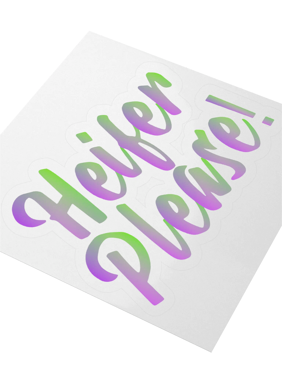 Heifer Please! Gradient Kiss Cut Stickers product image (8)