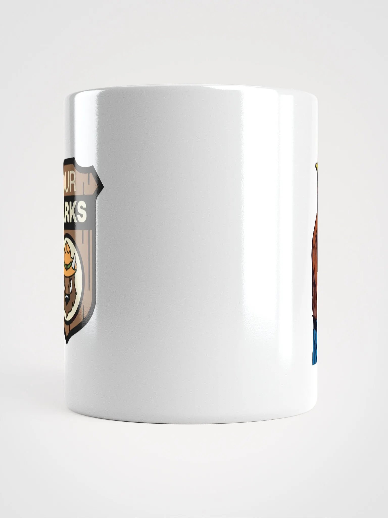 We've been DEFUNDED Smokey Our Parks Bear Coffee Tea Mug 3 SIZES! Ceramic Glossy White Cafe Cup product image (5)
