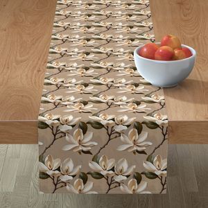 Seamless Pattern - Magnolia Pattern 3 on Beige Background product image (8)