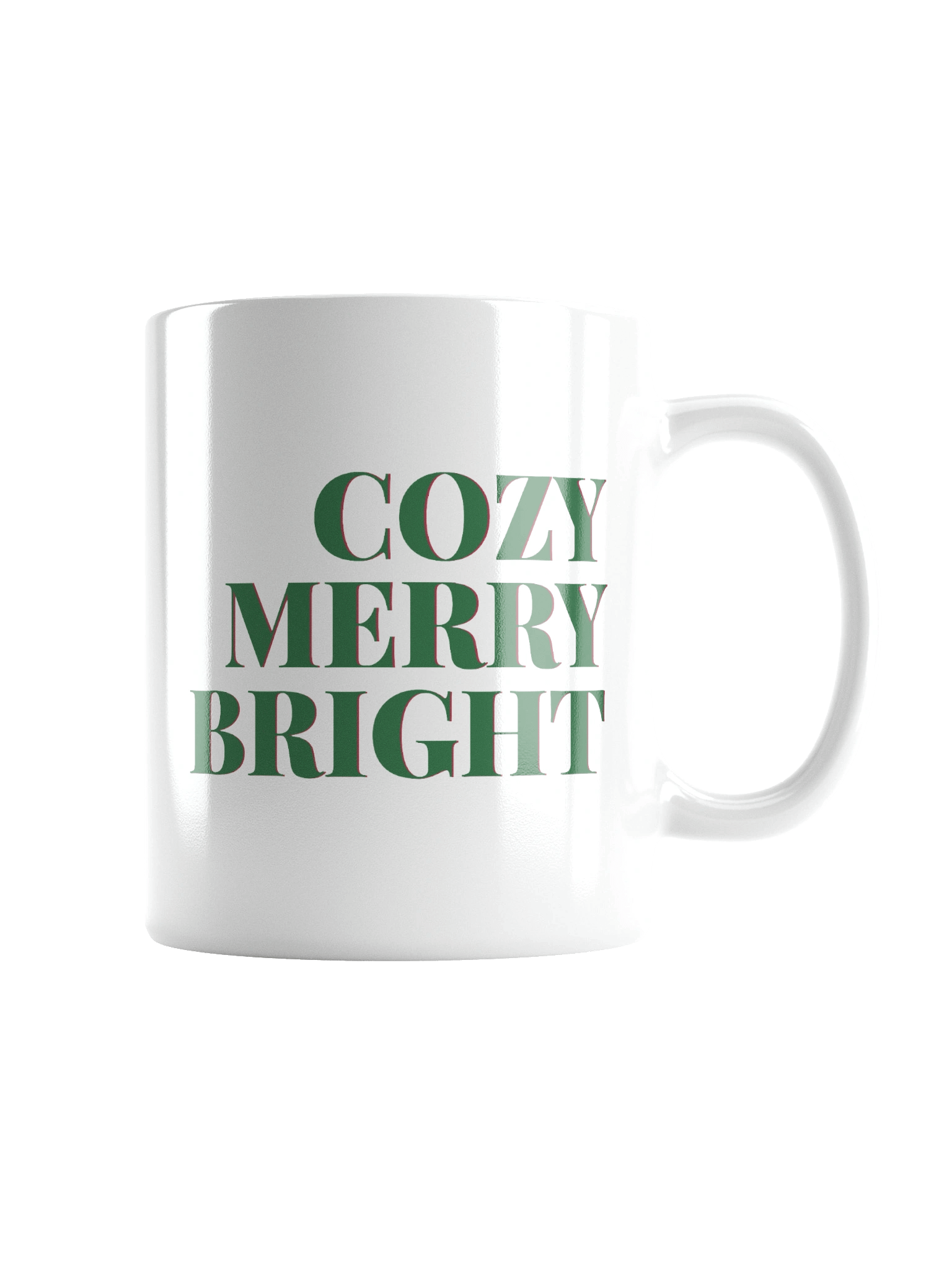 Cozy Merry Bright Christmas Typography Mug product image (4)