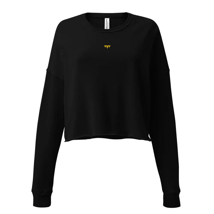 Women's Casualwear - Crop Top Long Sleeves - Embroidered Gold Logo product image (1)