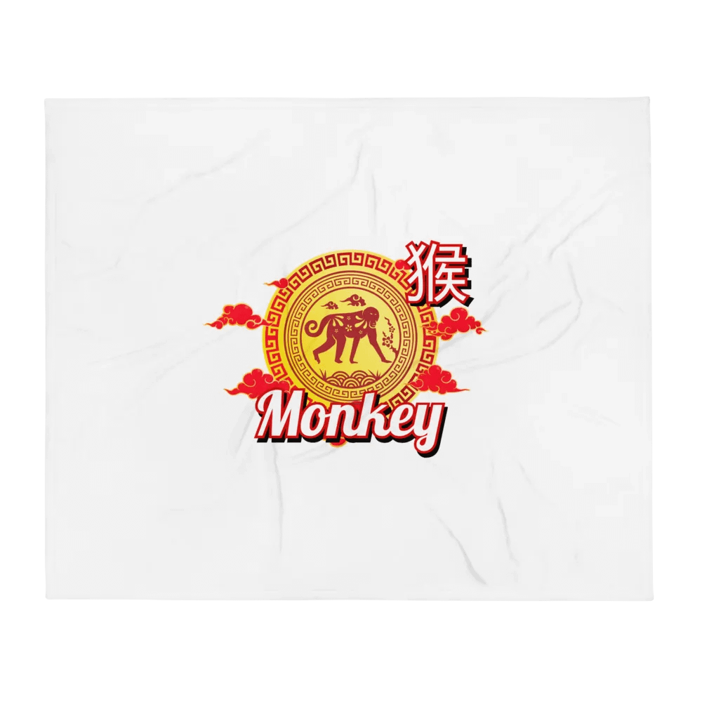 Monkey - Chinese Zodiac Throw Blanket product image (1)
