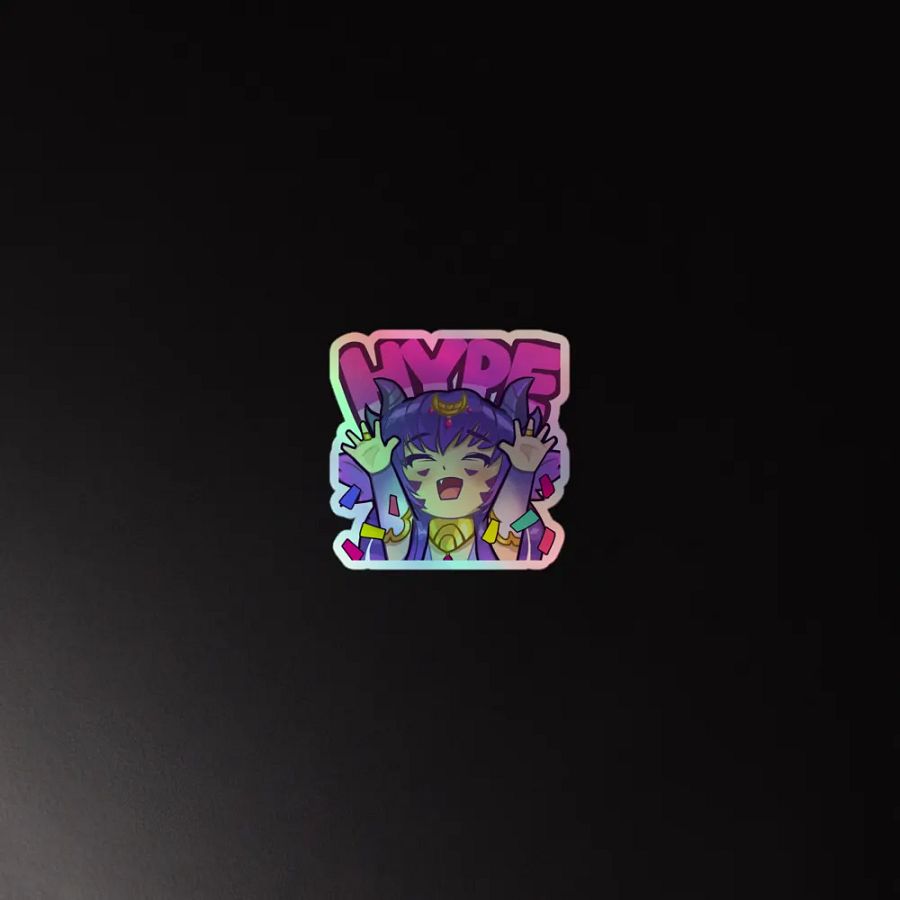CosmicChroma - Vtuber HYPE Twitch Emote - Holographic Sticker product image (11)