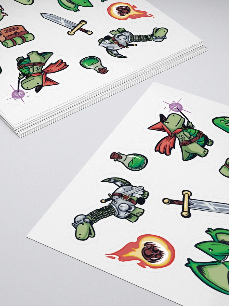 D&D Party Dinosaurs Sticker Set - Fantasy RPG Character Decals product image (4)