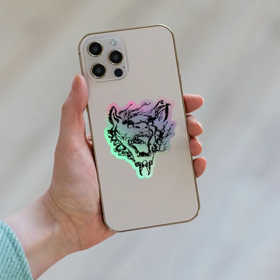 Teeth holographic sticker product image (6)