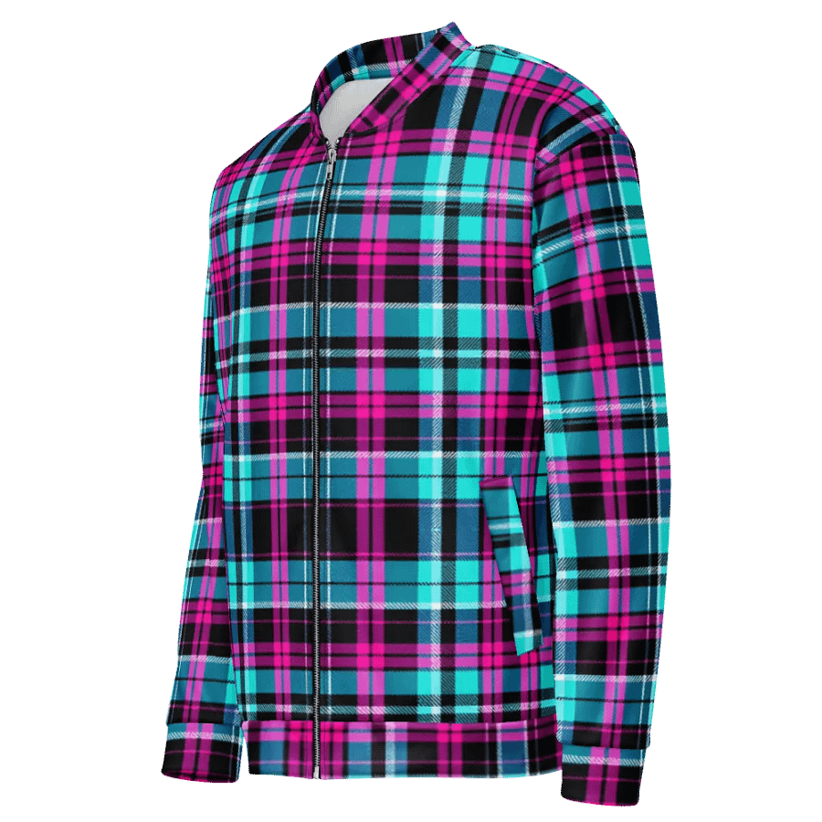 Vivid Checkered Chaos Bomber Jacket product image (3)