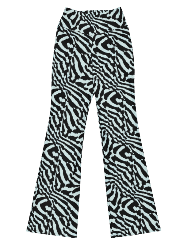 Blue Zebra Flare Leggings product image (1)