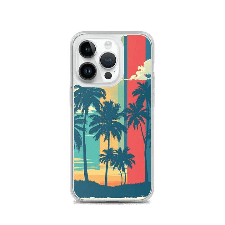 Tropical Sunset iPhone® MagSafe® Clear Case product image (3)