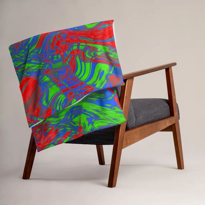 Techno Pattern Throw Blanket | Rave Pattern Throw Blanket product image (1)