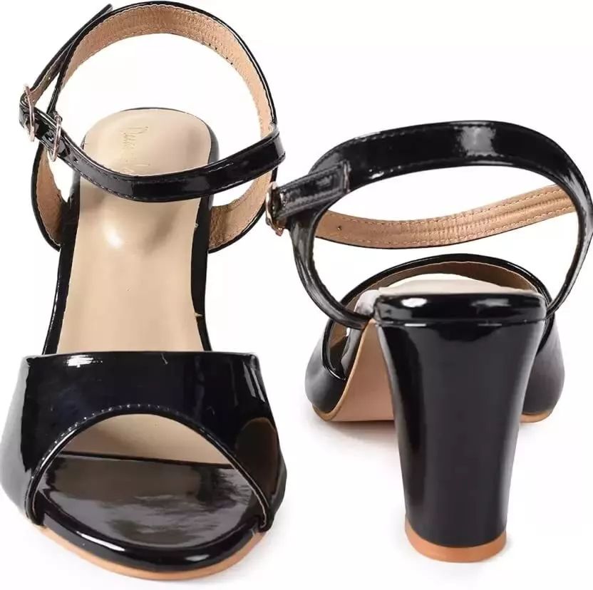 Women Black Block Heels Sandal Fashion Women's & Girls' Fashion Sandal product image (3)