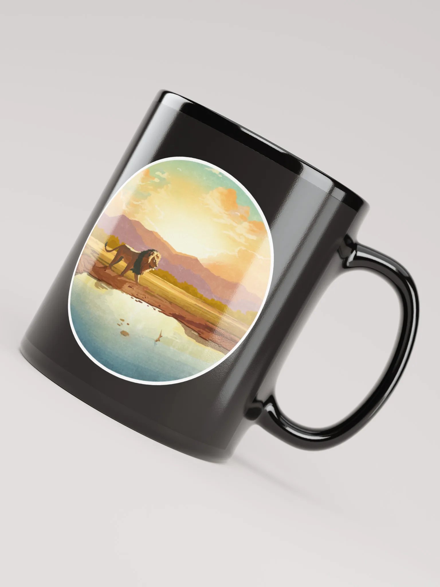 Lion Mug (Black) product image (4)