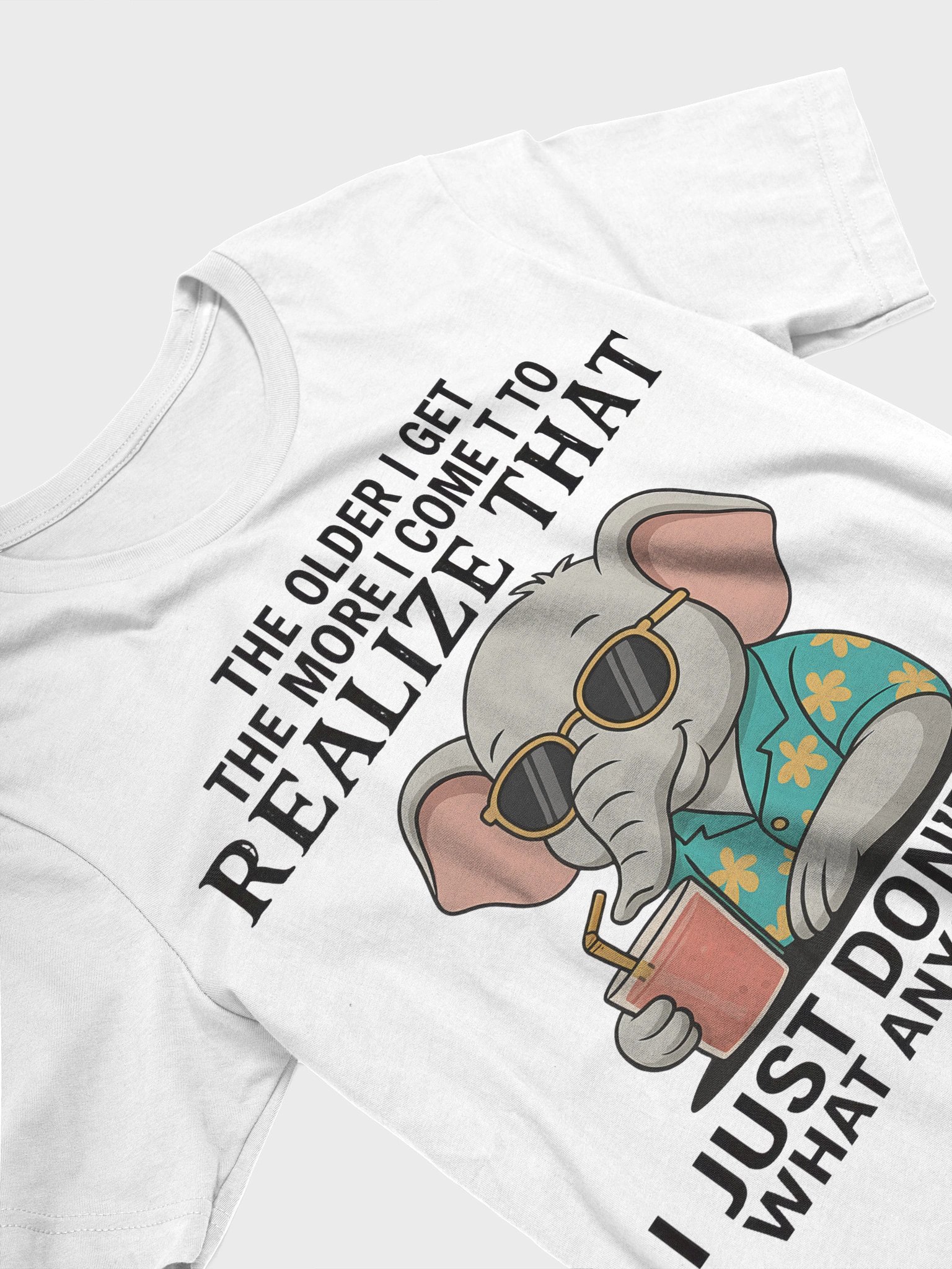 "I Just Don’t Care What Anyone Thinks" Retro Aging Humor Tee product image (3)