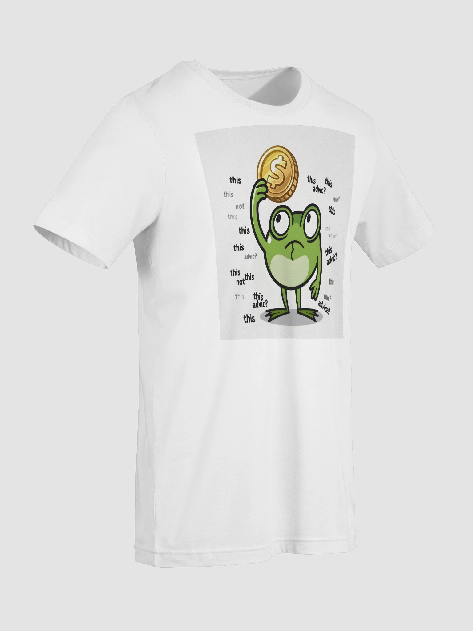 Funny Frog Money T-Shirt – “Frog of Financial Uncertainty” product image (57)