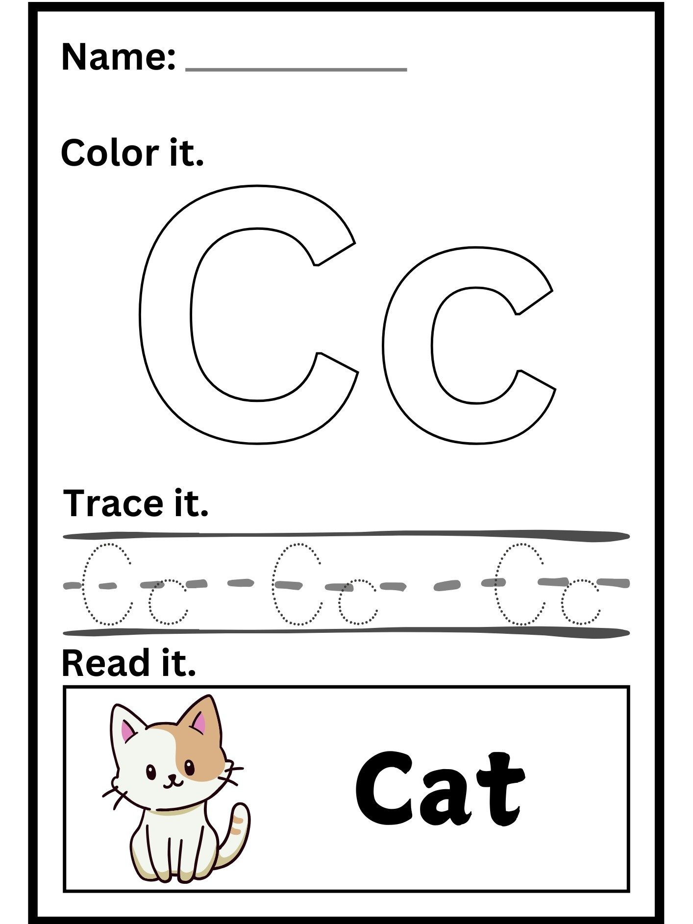 alphabet tracing sheet for Kindergarten PDF product image (2)