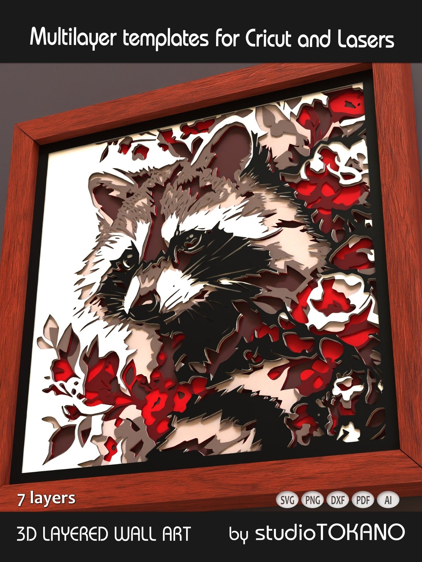 Raccoon Multi layered Shadowbox product image (3)