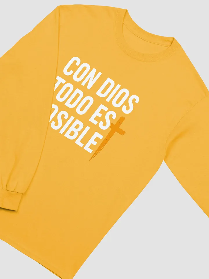 Camiseta Unisex Manga Larga | Con Dios todo es posible product image (6)