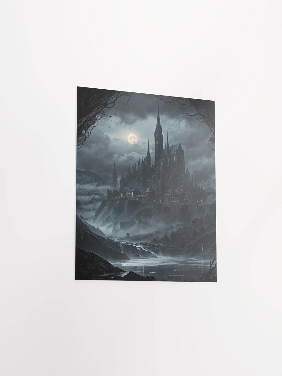 Moonrise Over Eldergloom Keep Matte Poster product image (21)