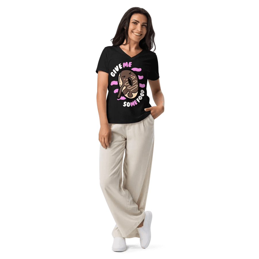 Hangry Doughnut Women's V-Neck Tee product image (9)