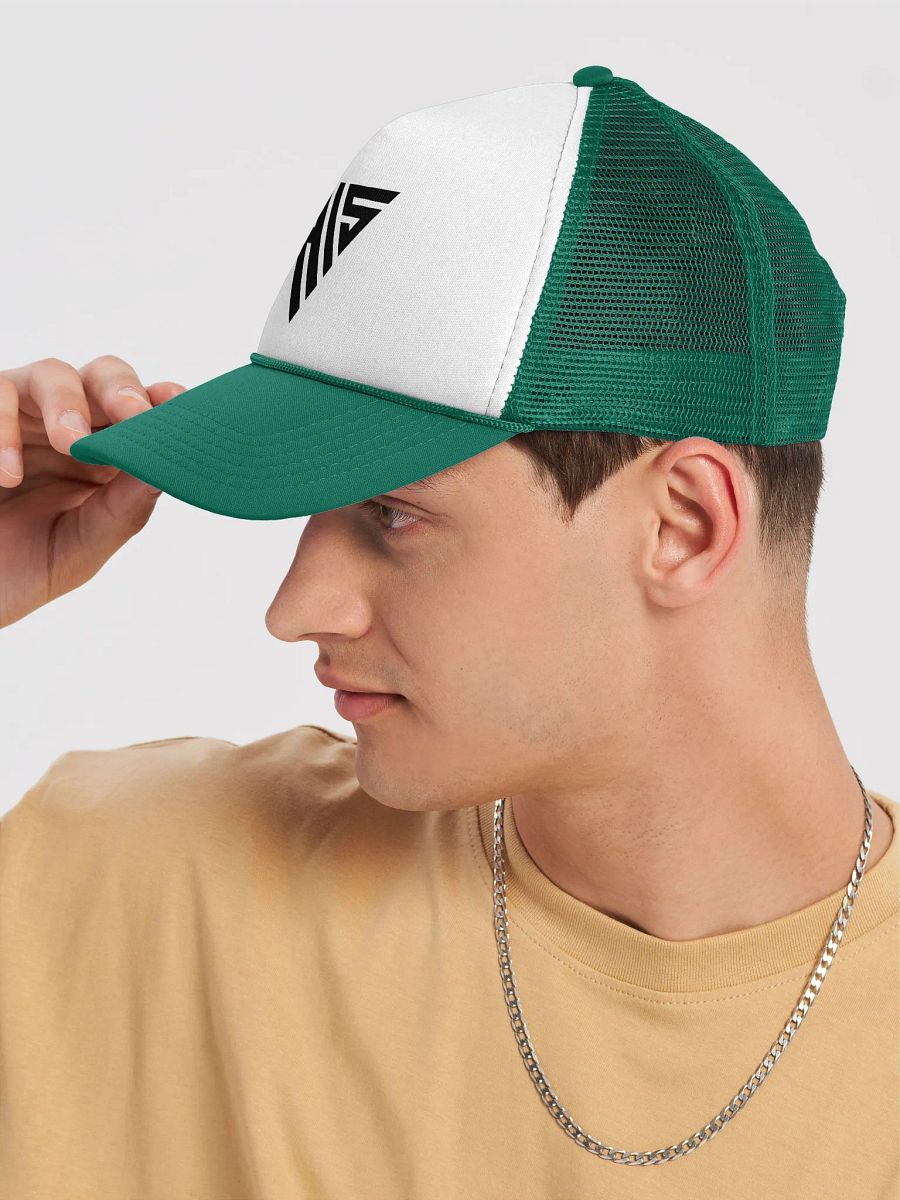 HEYIMSTEVE EMBLEM Blackout Foam Trucker Hat product image (7)