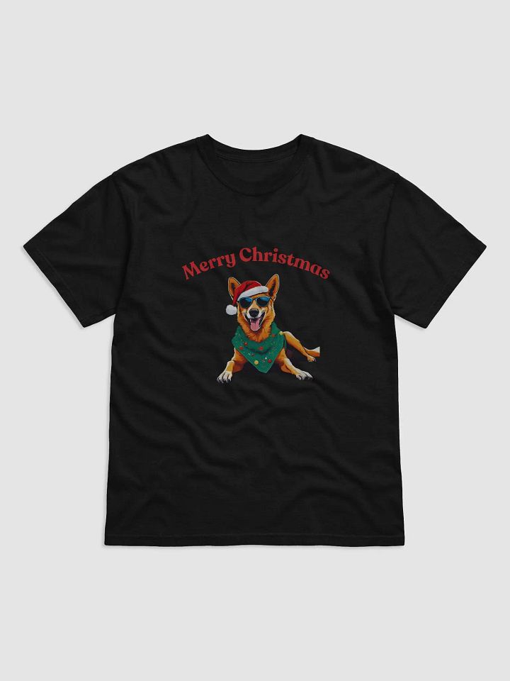 Festive Dingo Merry Christmas T-Shirt - Red product image (1)