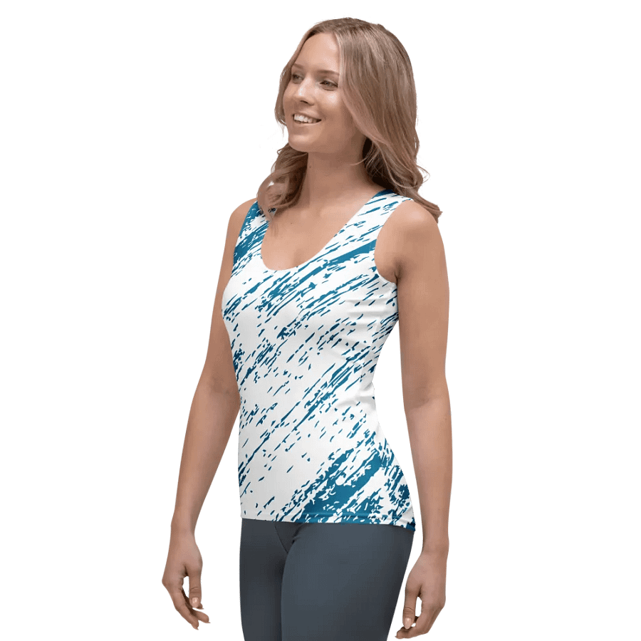 Dynamic Blue Brush Strokes Women's Tank Top product image (3)