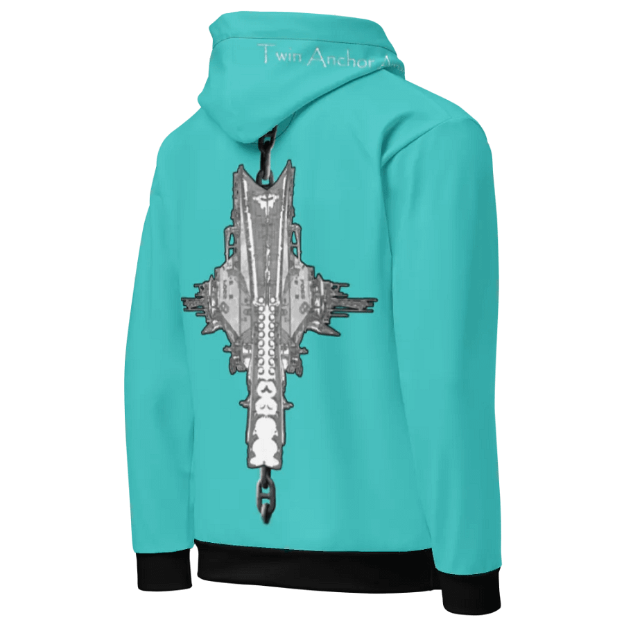 turquoise Foss double tug Sketch Hoodie product image (8)