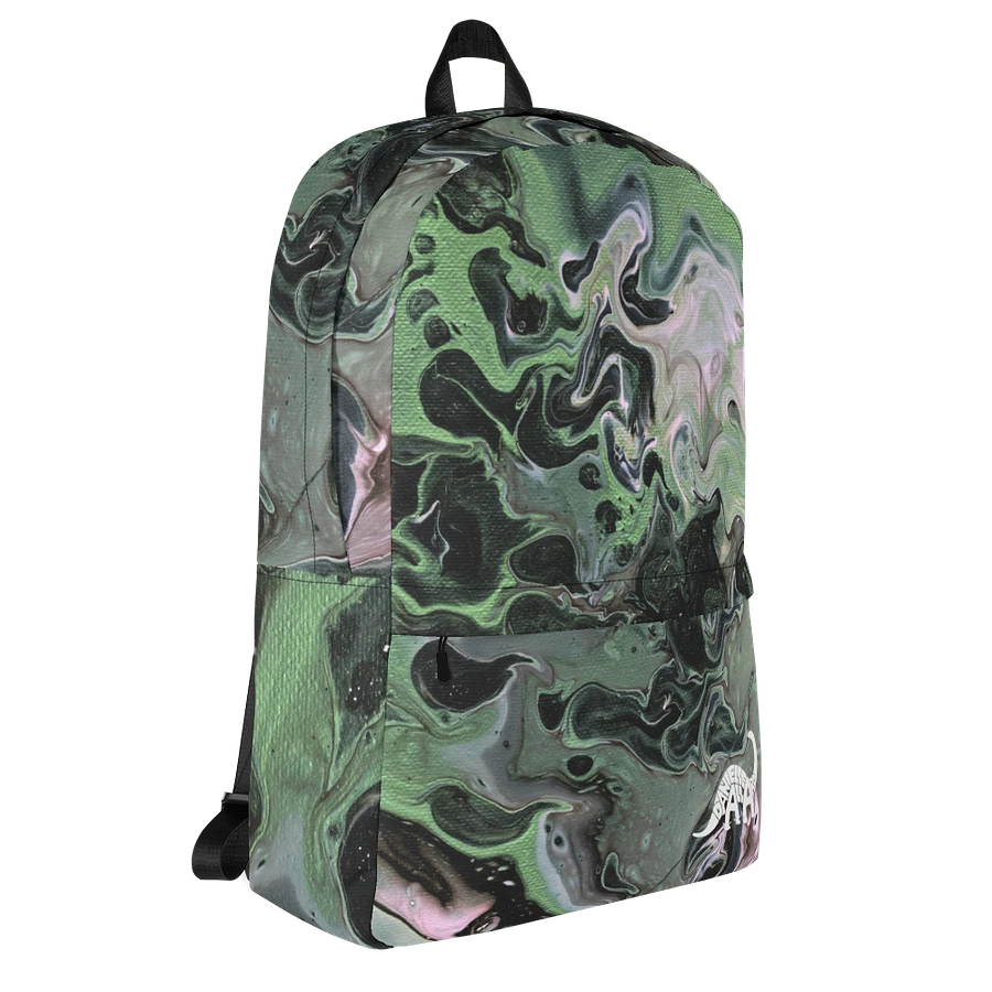 Metallic Green Fluid Acrylic Backpack product image (13)