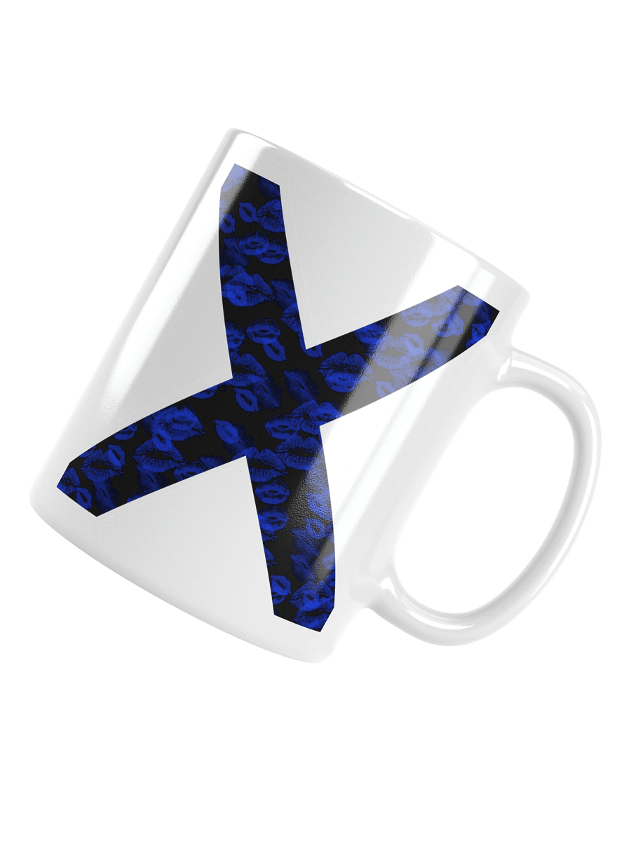 Black X Blue Lipstick Kisses | Glossy White Mug product image (11)