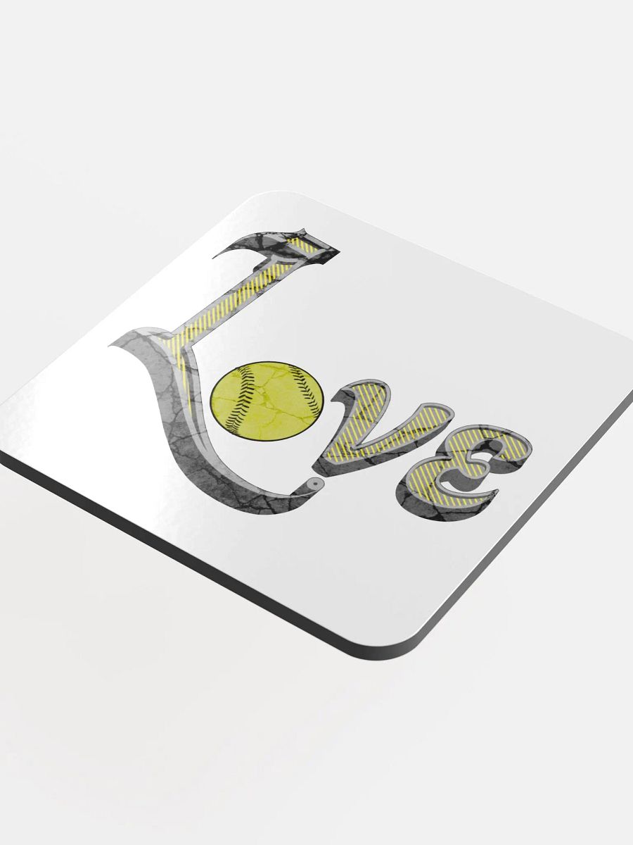 Love Softball Cork Coaster product image (4)