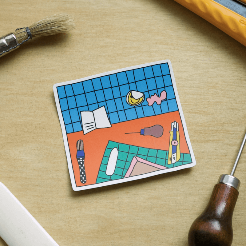 Bookbinding Desk Sticker