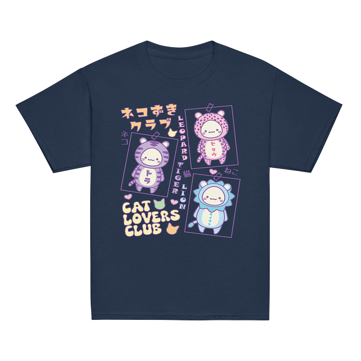 CAT LOVERS CLUB 1- Unisex Youth Heavyweight T-shirt product image (2)