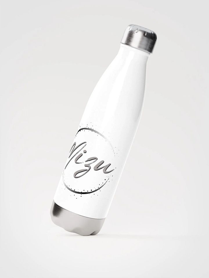 Stainless Steel Water Bottle, White w/ B&W Logo product image (2)