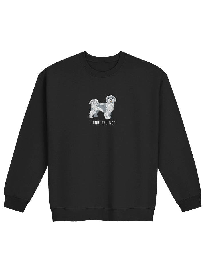 I Shih Tzu Not Sweatshirt (Embroidered) of a Shih Tzu(Blue & White) product image (4)