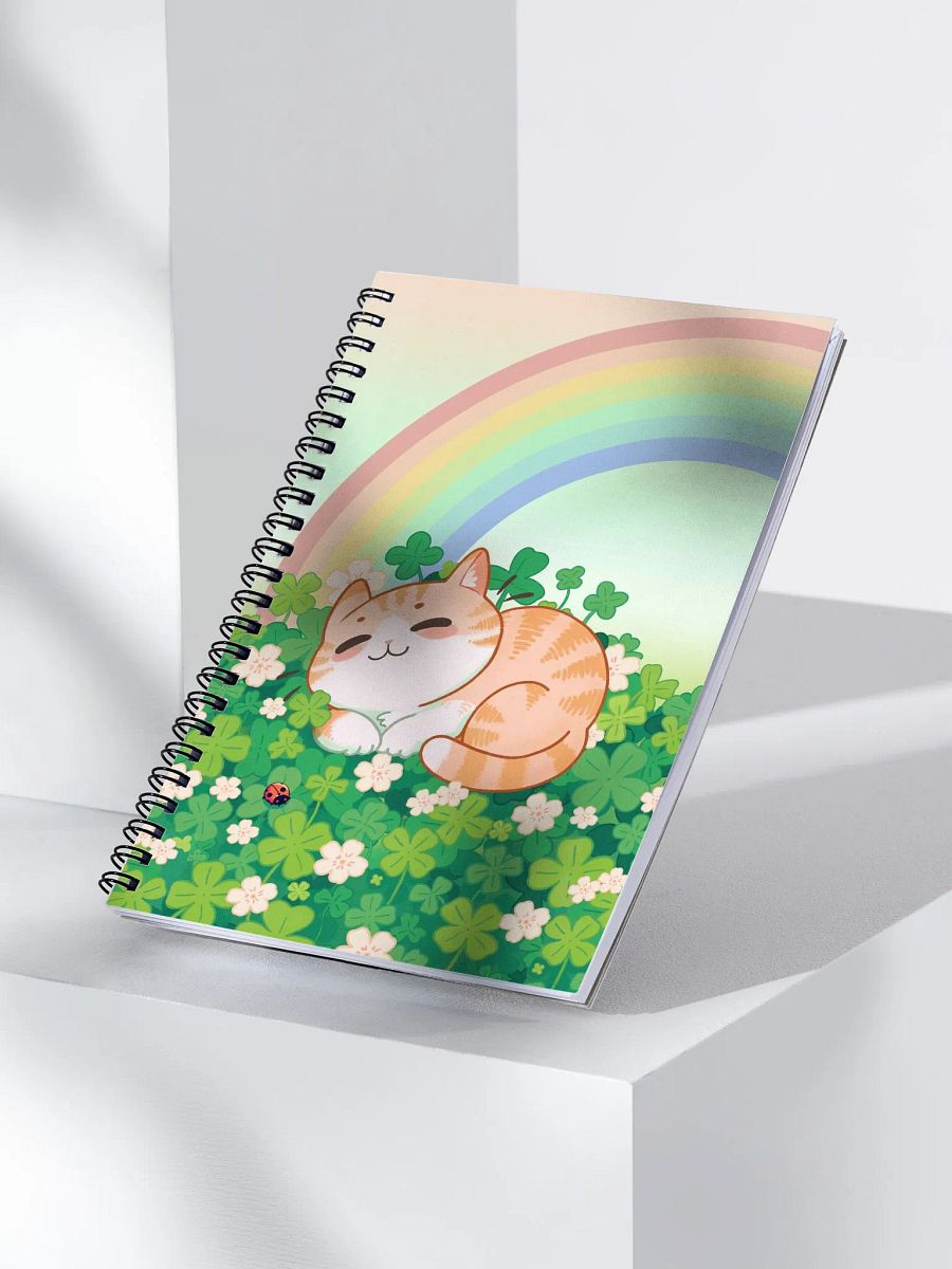 Lucky cat St. Patrick Irish charm - spiral notebook product image (4)