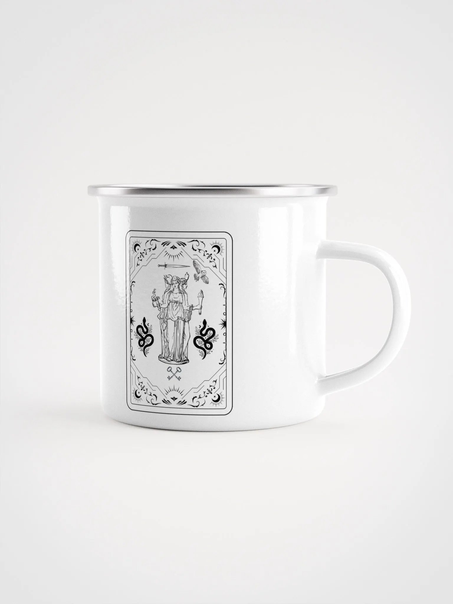 Hecate Tarot Style Enamel Mug product image (1)