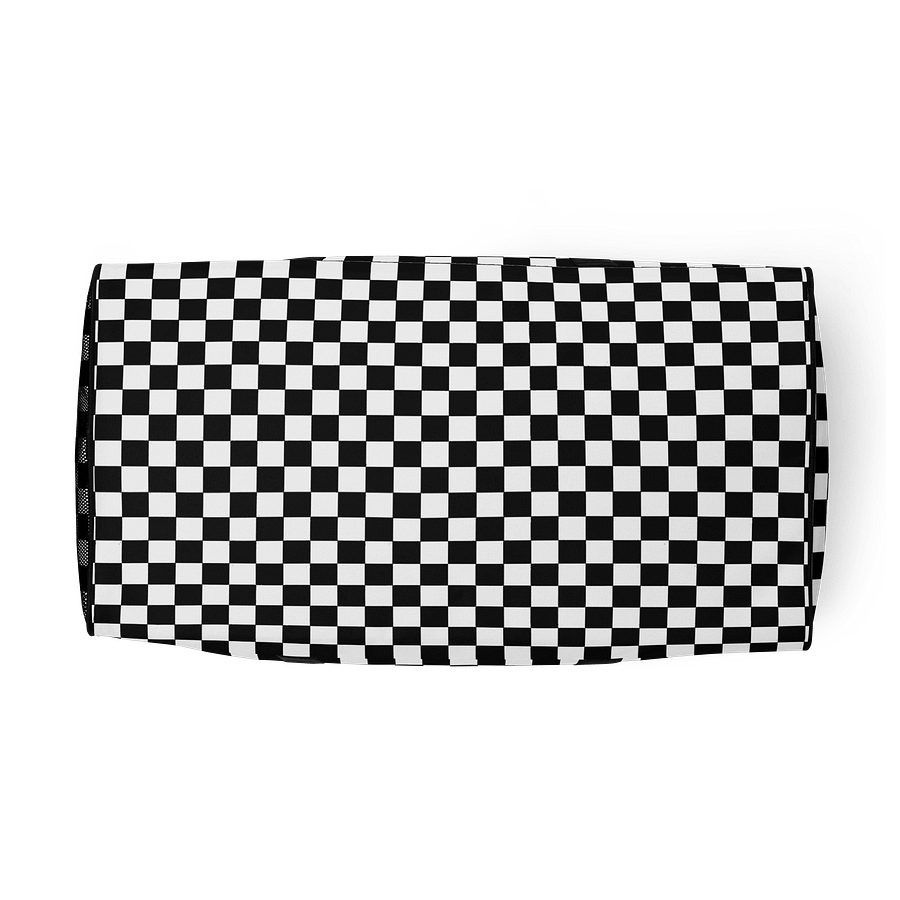 Checkered! Black and White Checkers Duffel Bag product image (5)